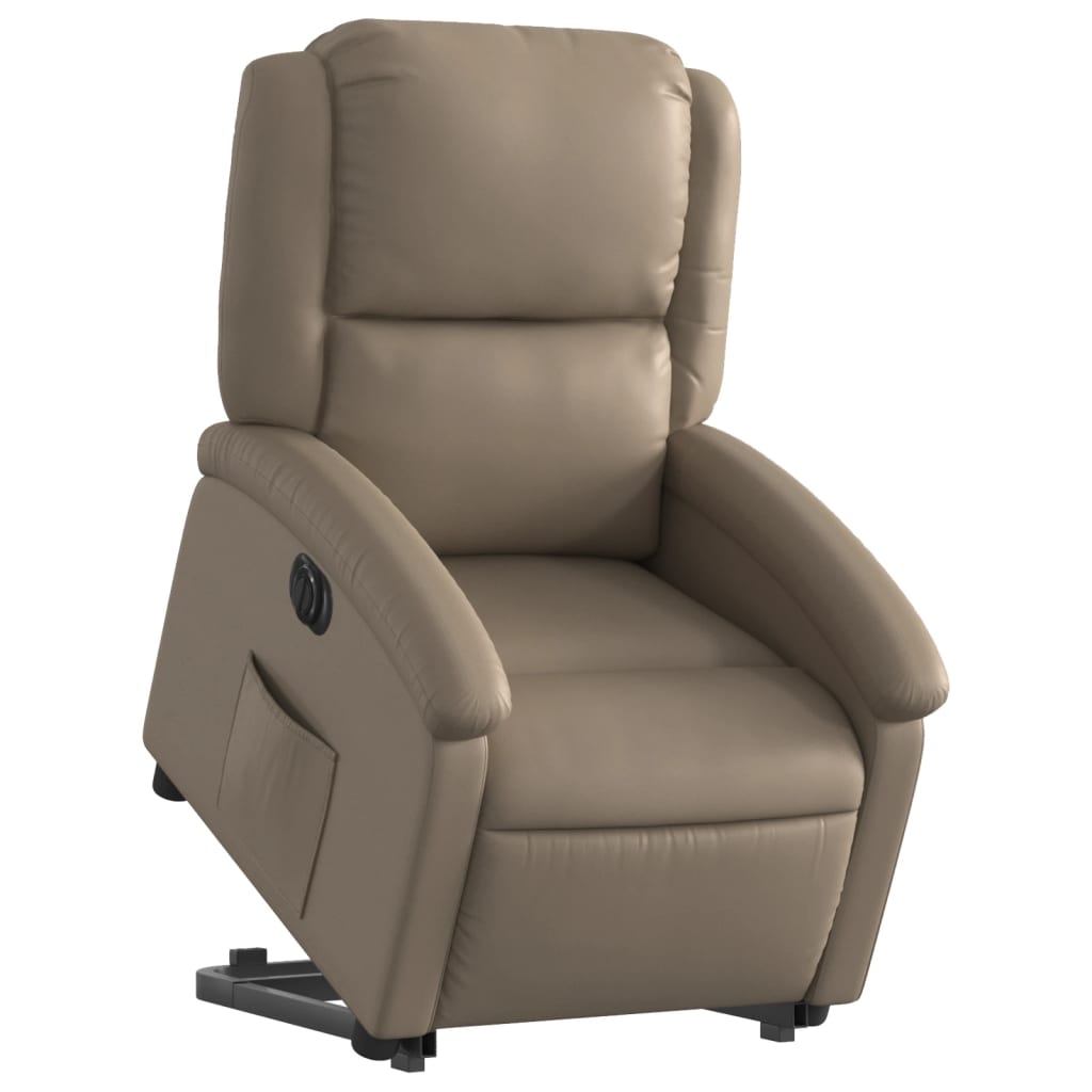 Fauteuil inclinable électrique cappuccino similicuir - XIOS