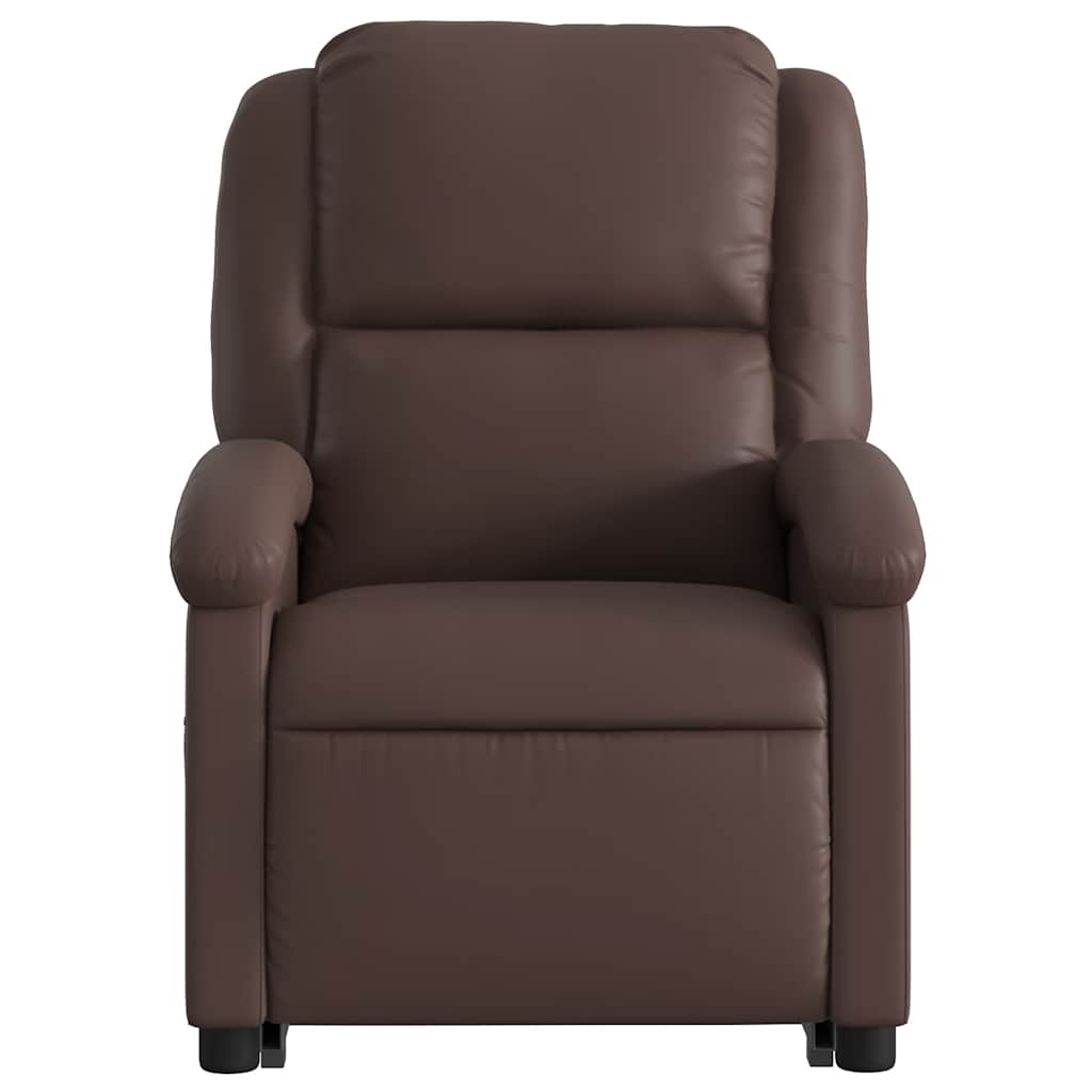 Fauteuil inclinable de massage électrique marron similicuir - XIOS