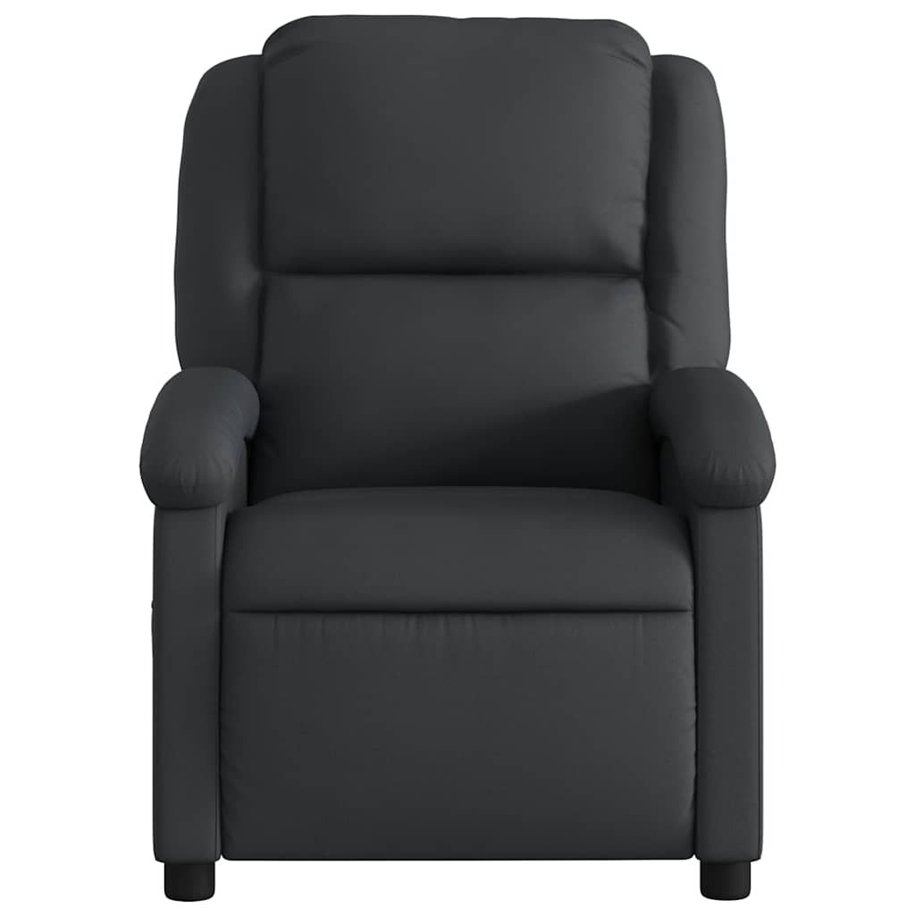 Fauteuil inclinable électrique noir cuir véritable