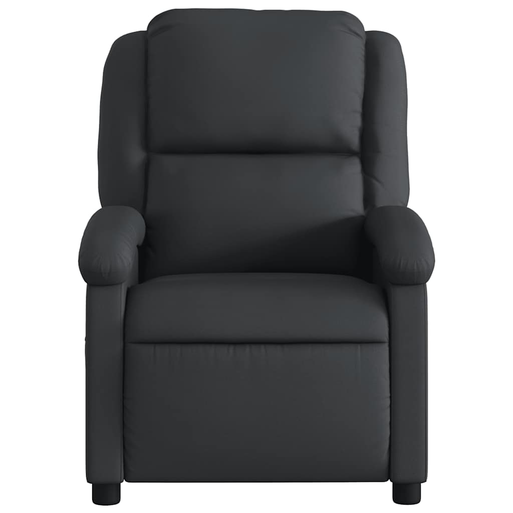 Fauteuil de massage inclinable électrique noir cuir véritable - XIOS