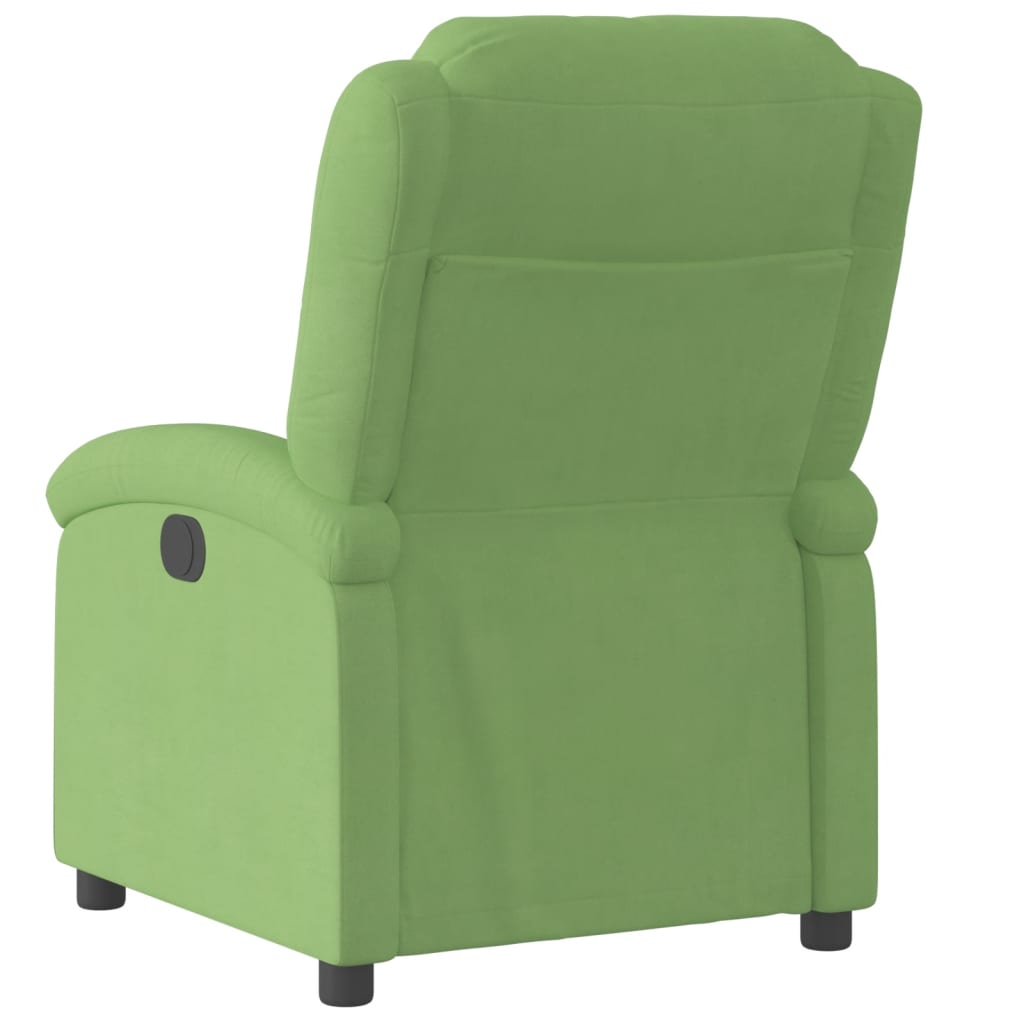 Fauteuil inclinable électrique vert clair velours - XIOS
