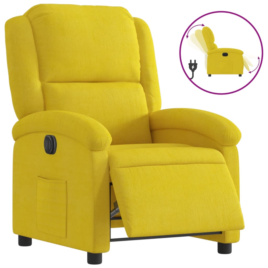 Fauteuil inclinable électrique jaune velours Fauteuils vidaXL