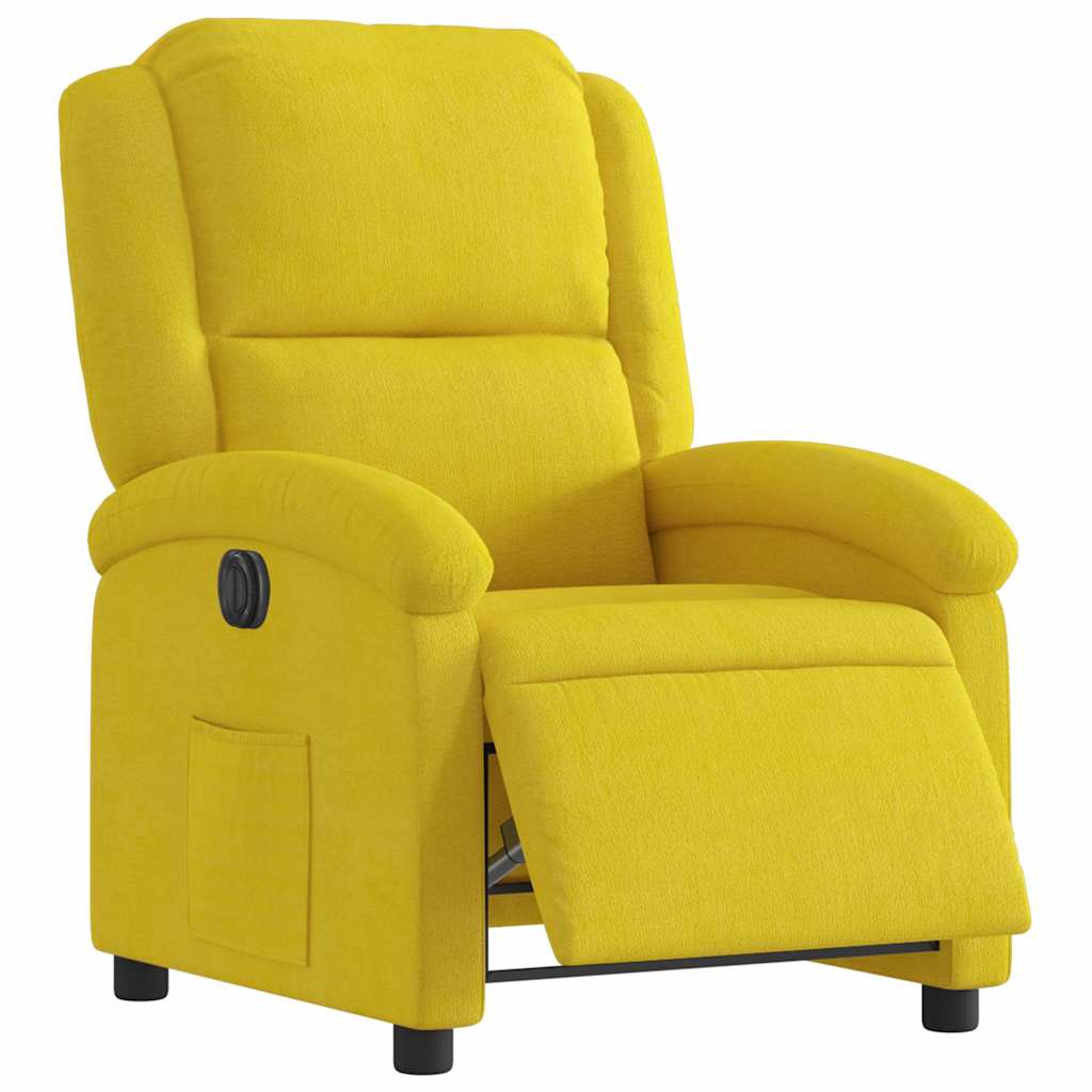 Fauteuil inclinable électrique jaune velours - XIOS