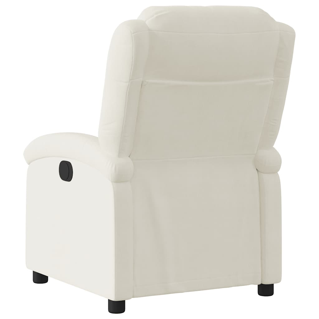 Fauteuil inclinable électrique Crème Velours - XIOS