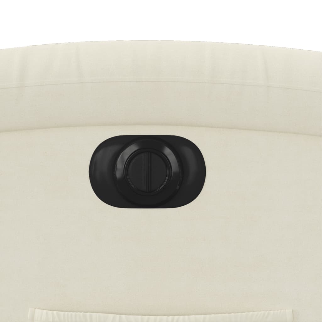 Fauteuil inclinable électrique Crème Velours - XIOS
