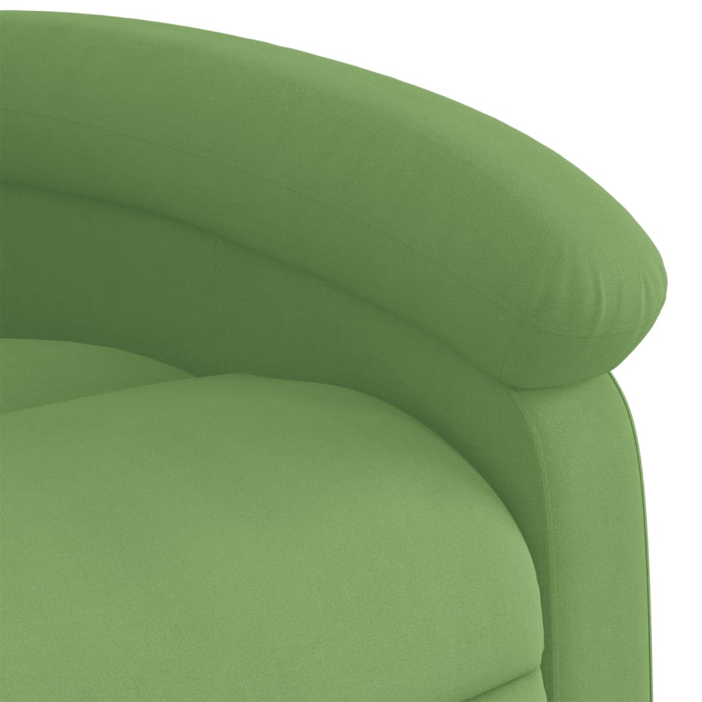 Fauteuil inclinable de massage électrique vert clair velours - XIOS