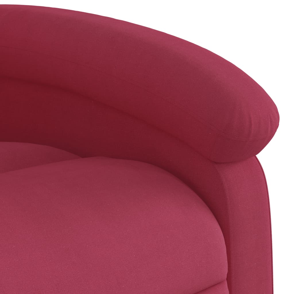 Fauteuil inclinable massage électrique rouge bordeaux velours - XIOS