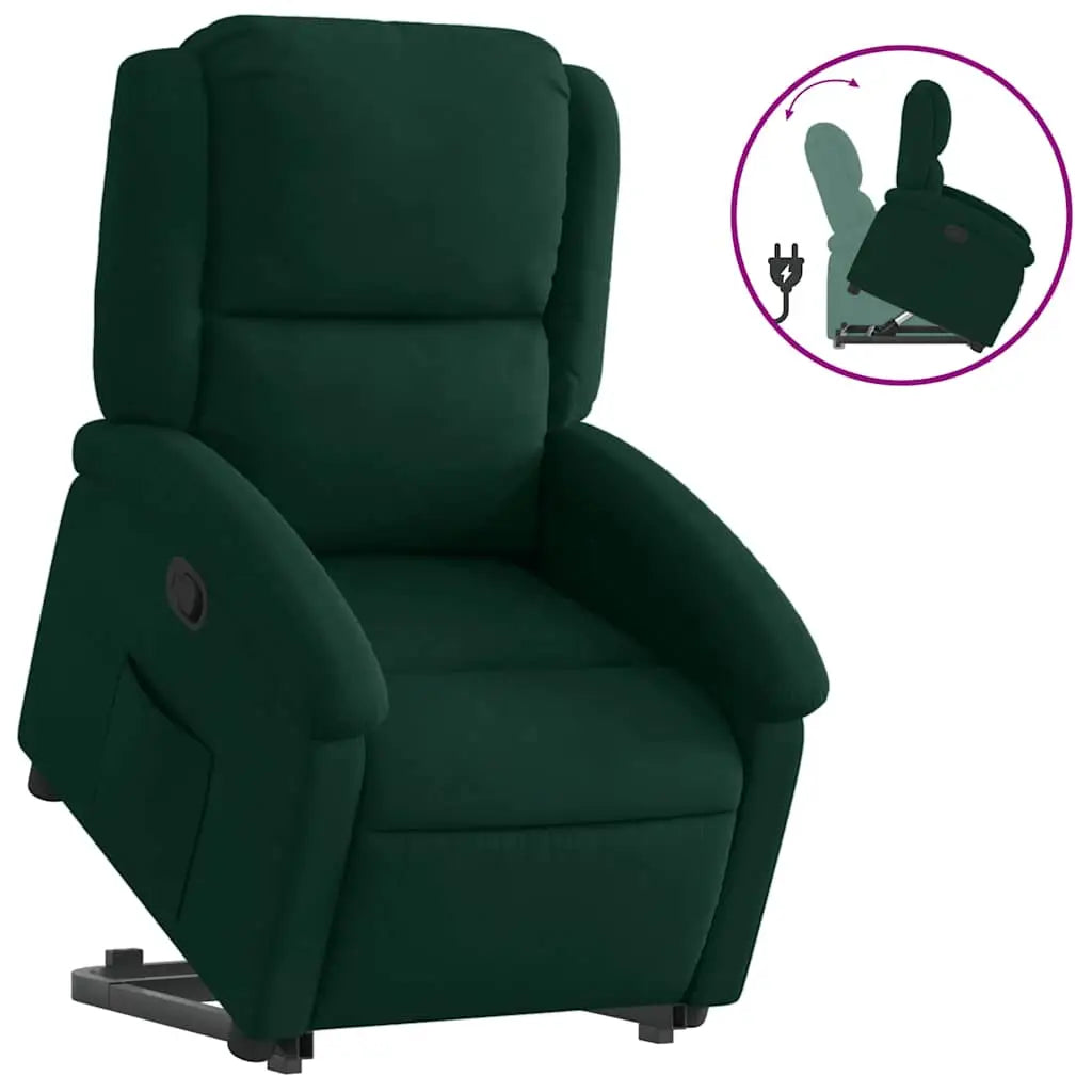 Fauteuil inclinable Vert foncé Velours - XIOS