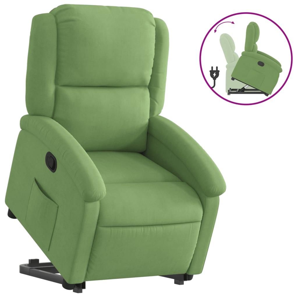 Fauteuil inclinable Vert clair Velours - XIOS
