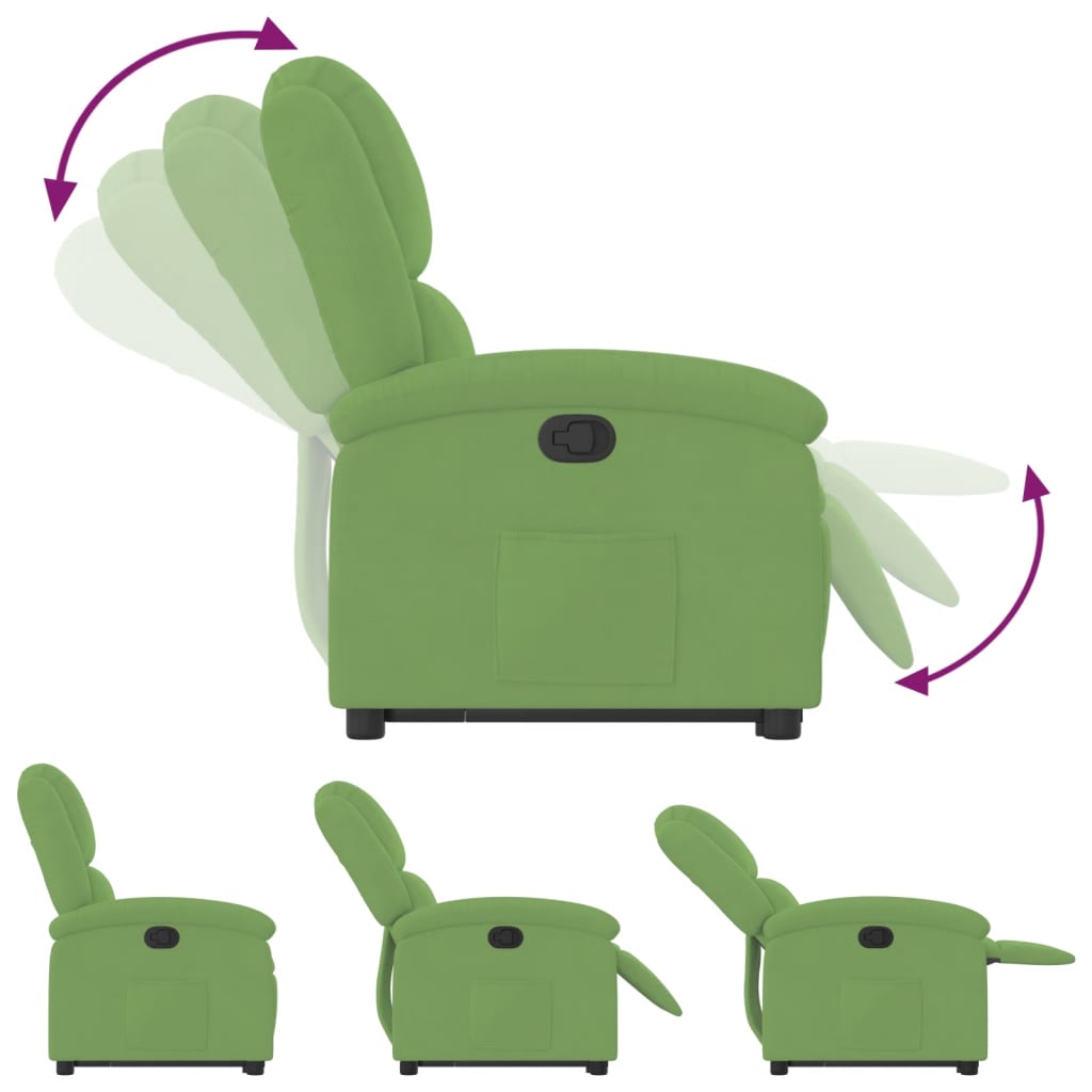 Fauteuil inclinable Vert clair Velours - XIOS