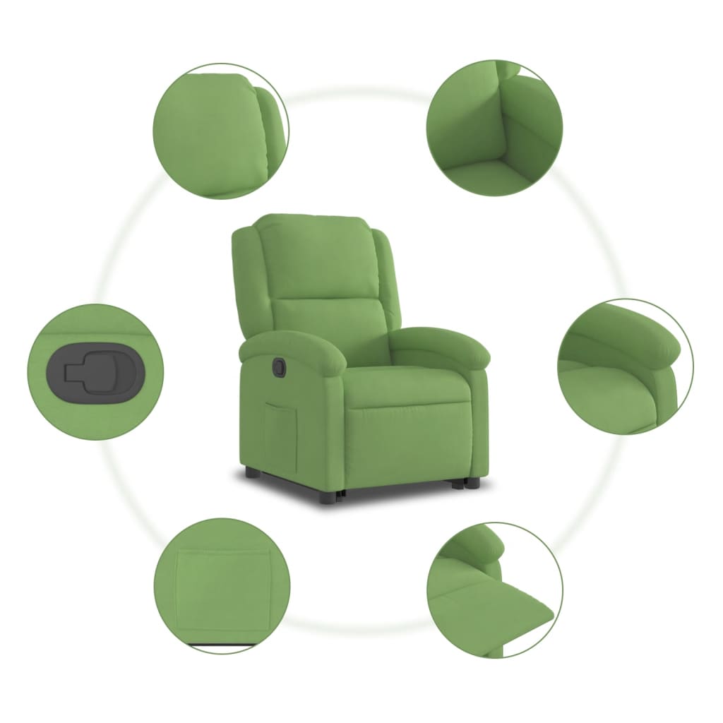 Fauteuil inclinable Vert clair Velours - XIOS
