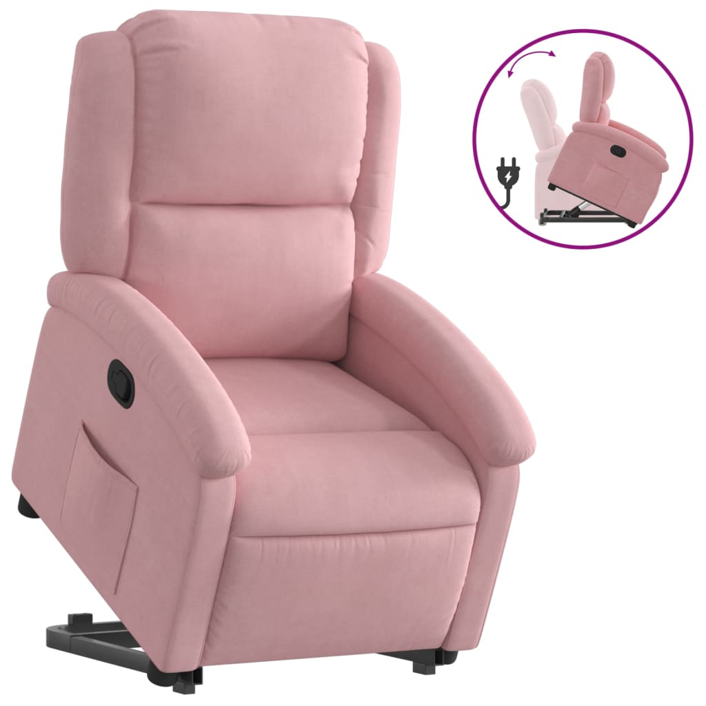 Fauteuil inclinable Rose Velours - XIOS