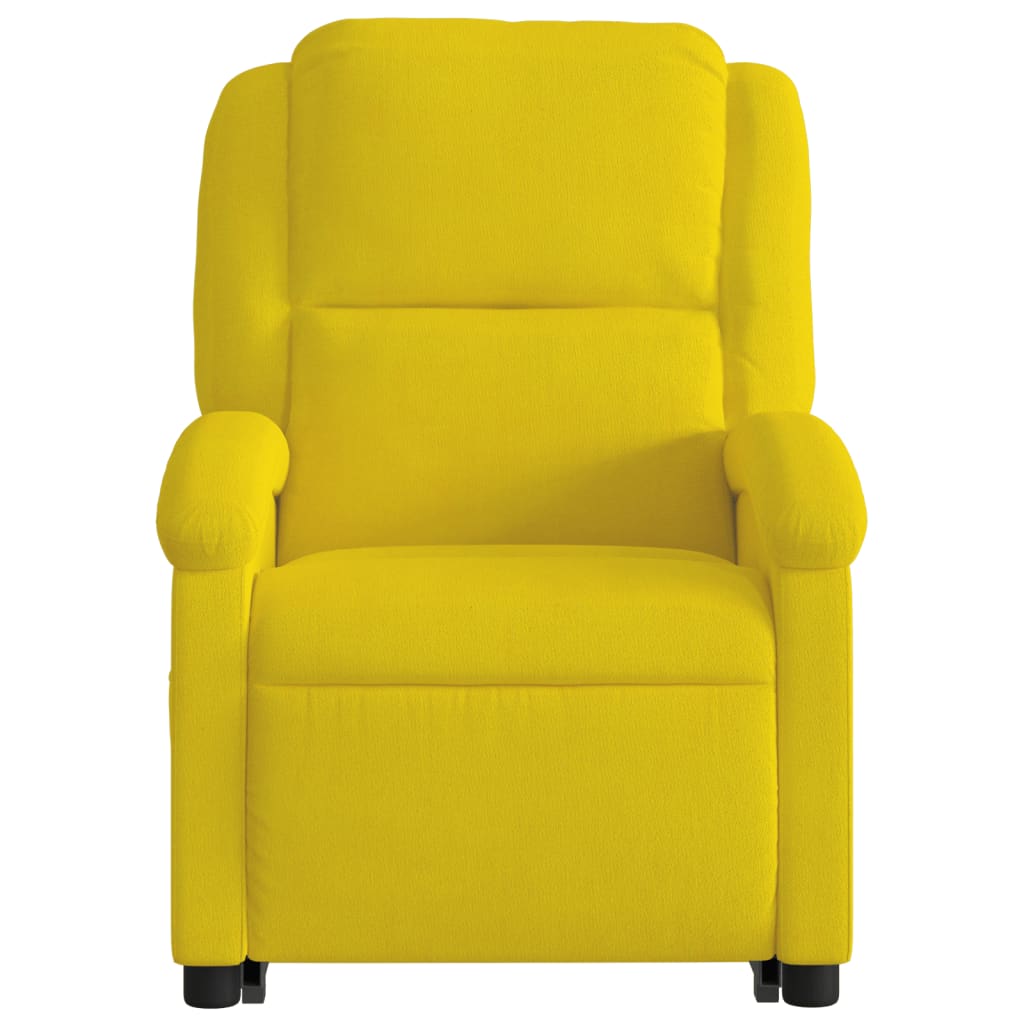 Fauteuil inclinable Jaune Velours Fauteuils vidaXL