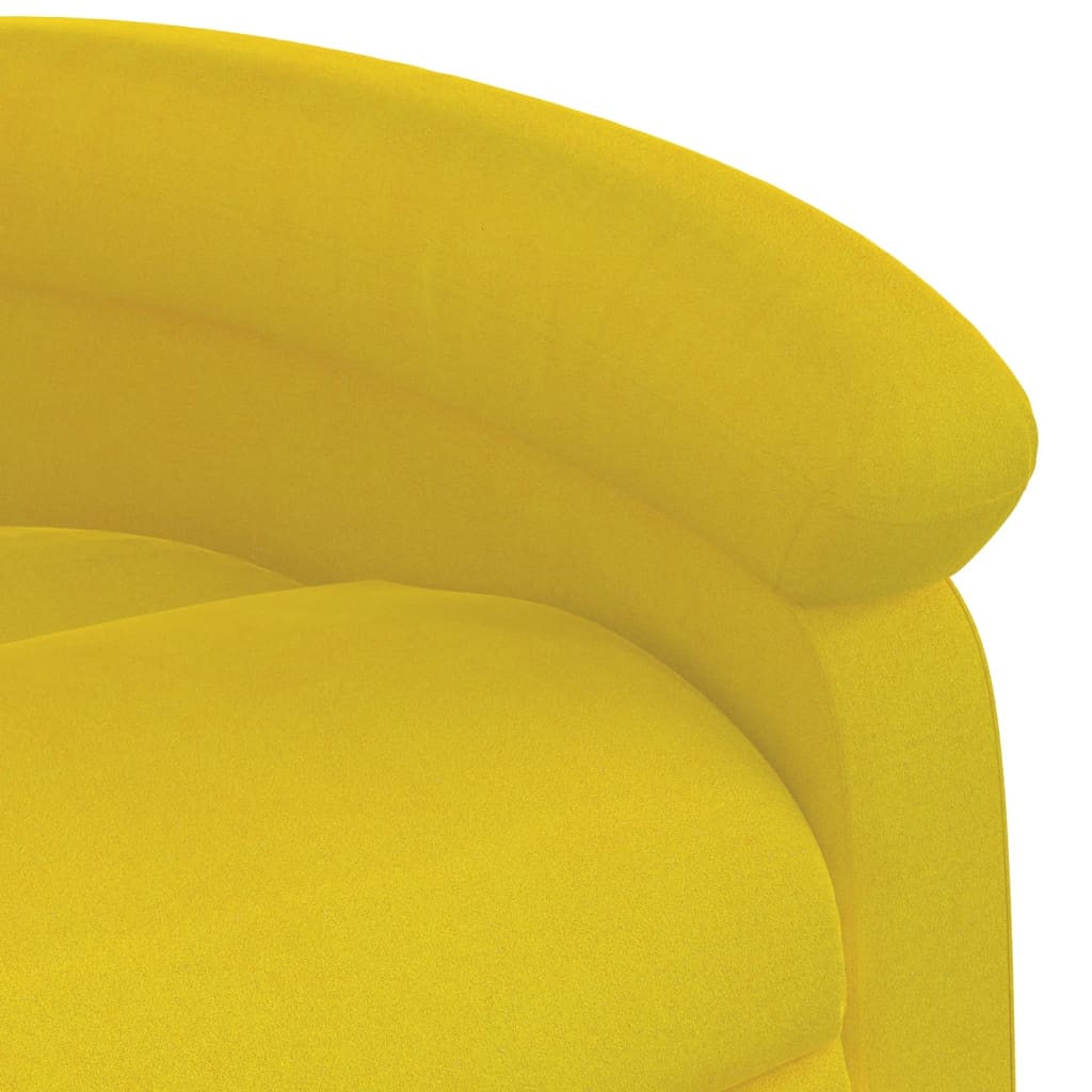 Fauteuil inclinable Jaune Velours Fauteuils vidaXL