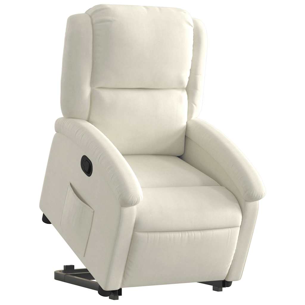Fauteuil inclinable Crème Velours - XIOS