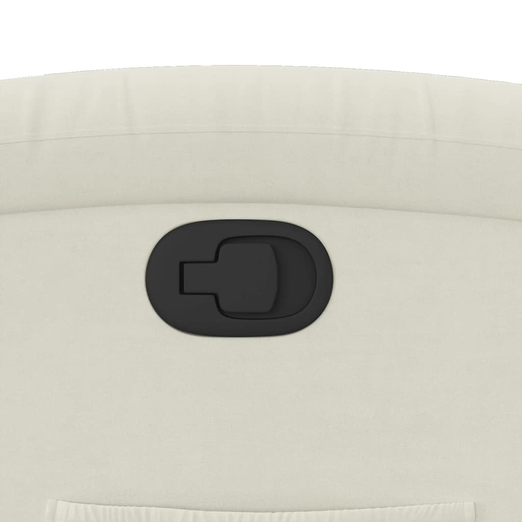 Fauteuil inclinable Crème Velours