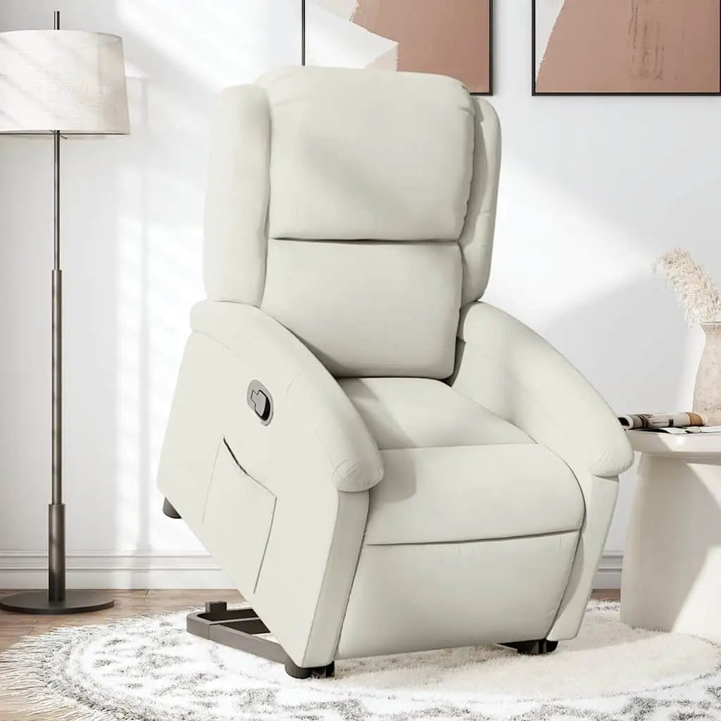 Fauteuil inclinable Crème Velours - XIOS