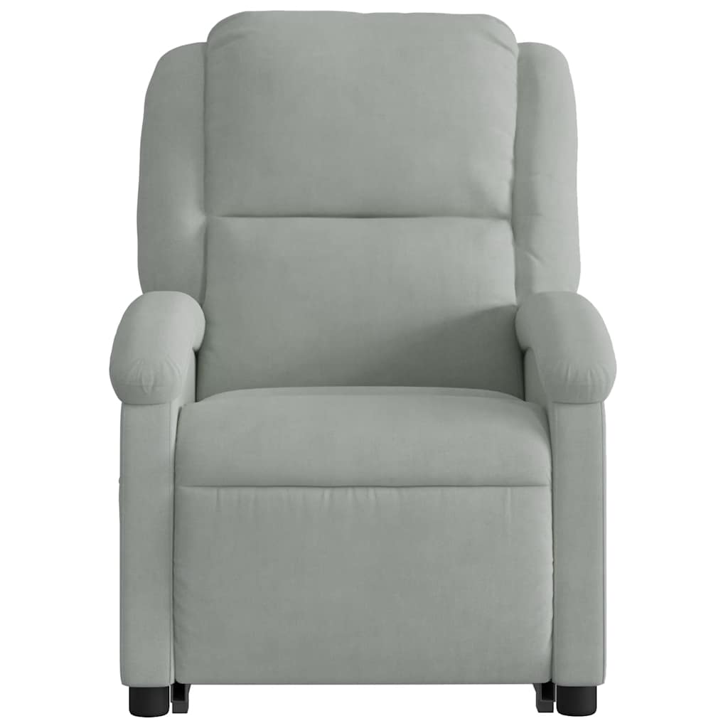 Fauteuil de massage inclinable Gris clair Velours - XIOS