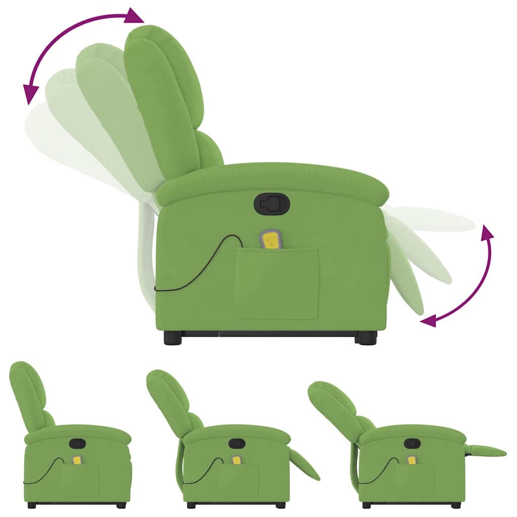 Fauteuil de massage inclinable Vert clair Velours - XIOS