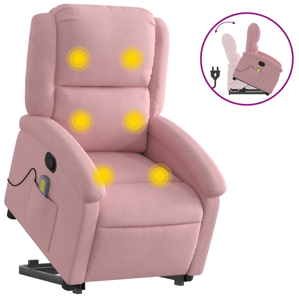 Fauteuil de massage inclinable Rose Velours - XIOS