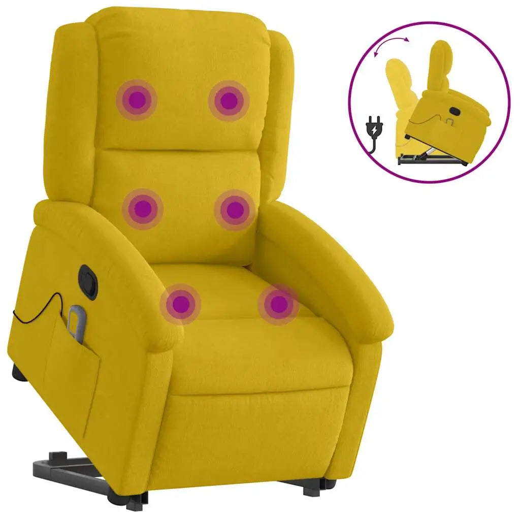 Fauteuil de massage inclinable Jaune Velours - XIOS