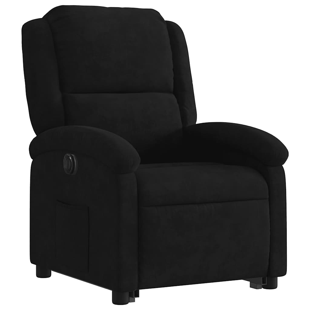 Fauteuil inclinable électrique noir velours - XIOS