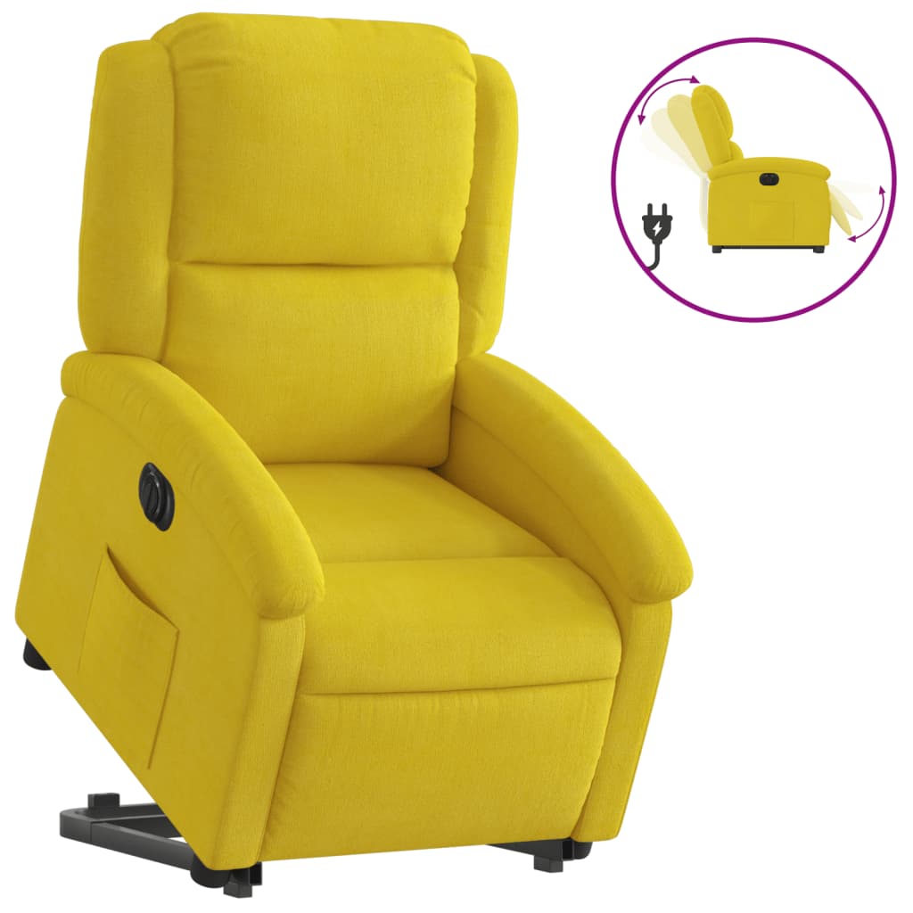 Fauteuil inclinable électrique jaune Velours Fauteuils vidaXL