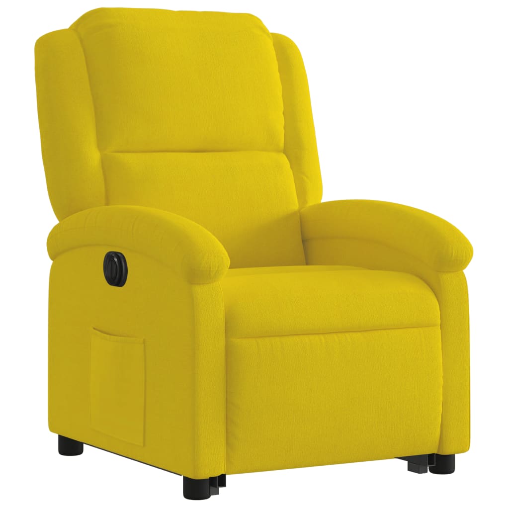 Fauteuil inclinable électrique jaune Velours Fauteuils vidaXL