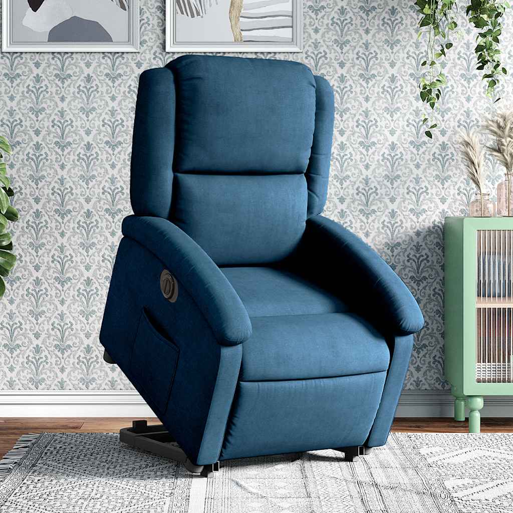 Fauteuil inclinable électrique bleu velours Fauteuils vidaXL
