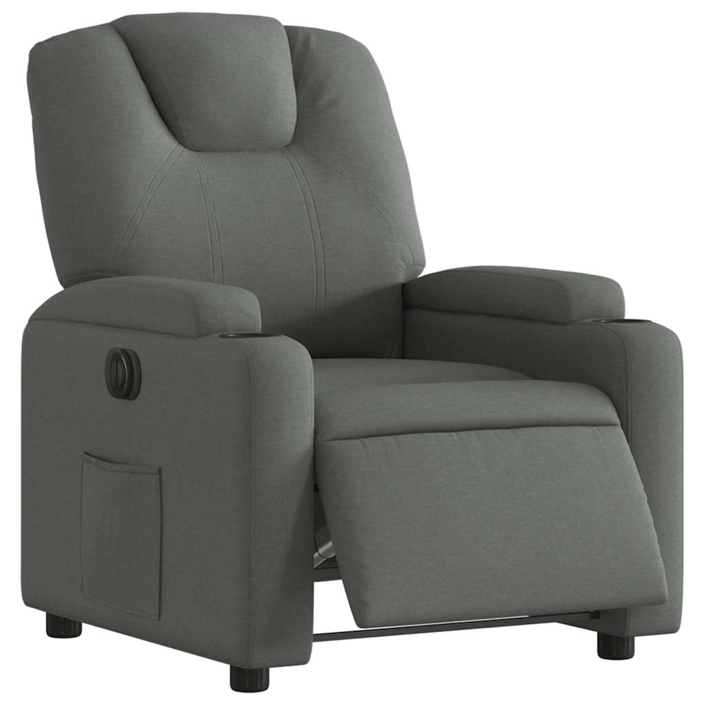 Fauteuil inclinable électrique Gris foncé Tissu - XIOS