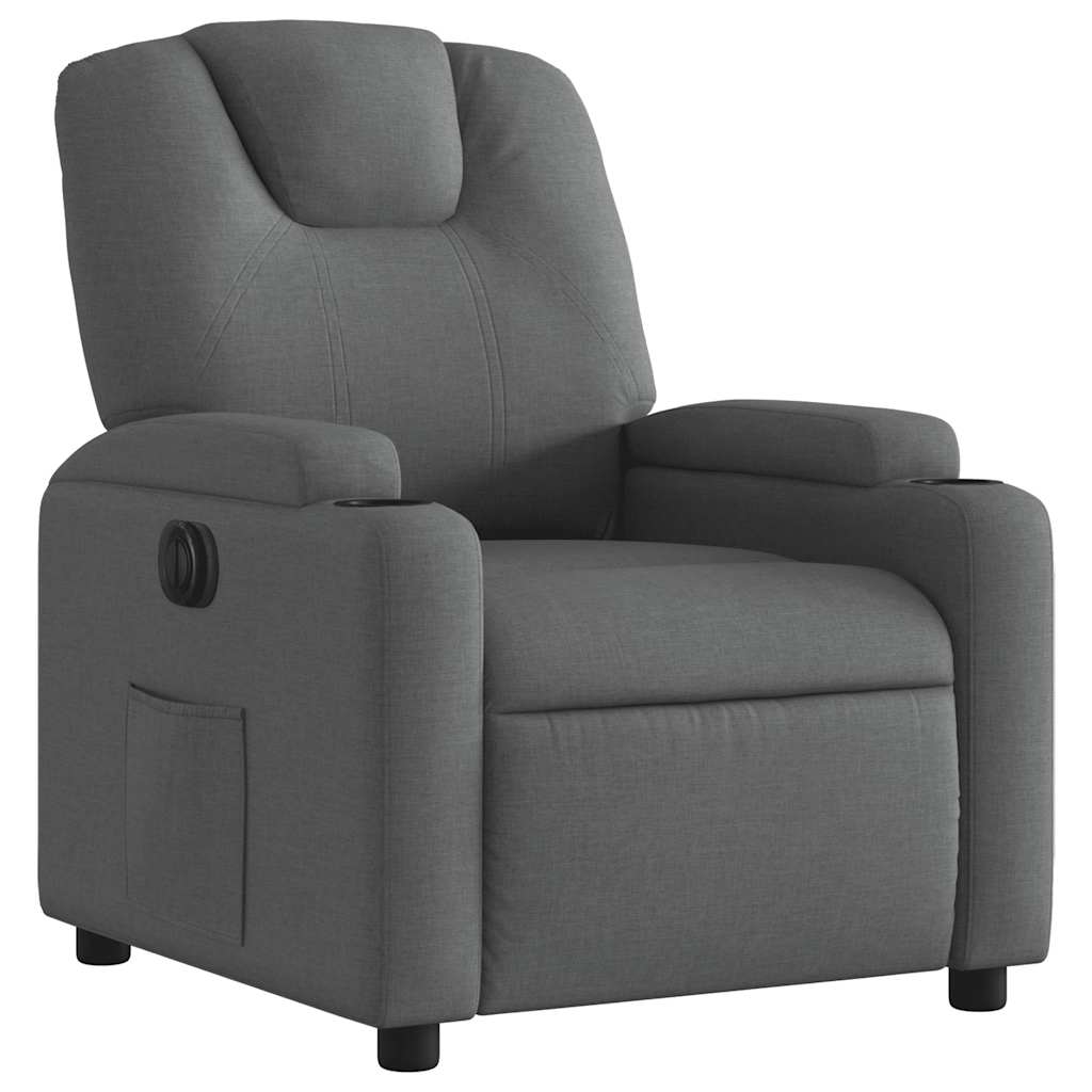 Fauteuil inclinable électrique Gris foncé Tissu - XIOS