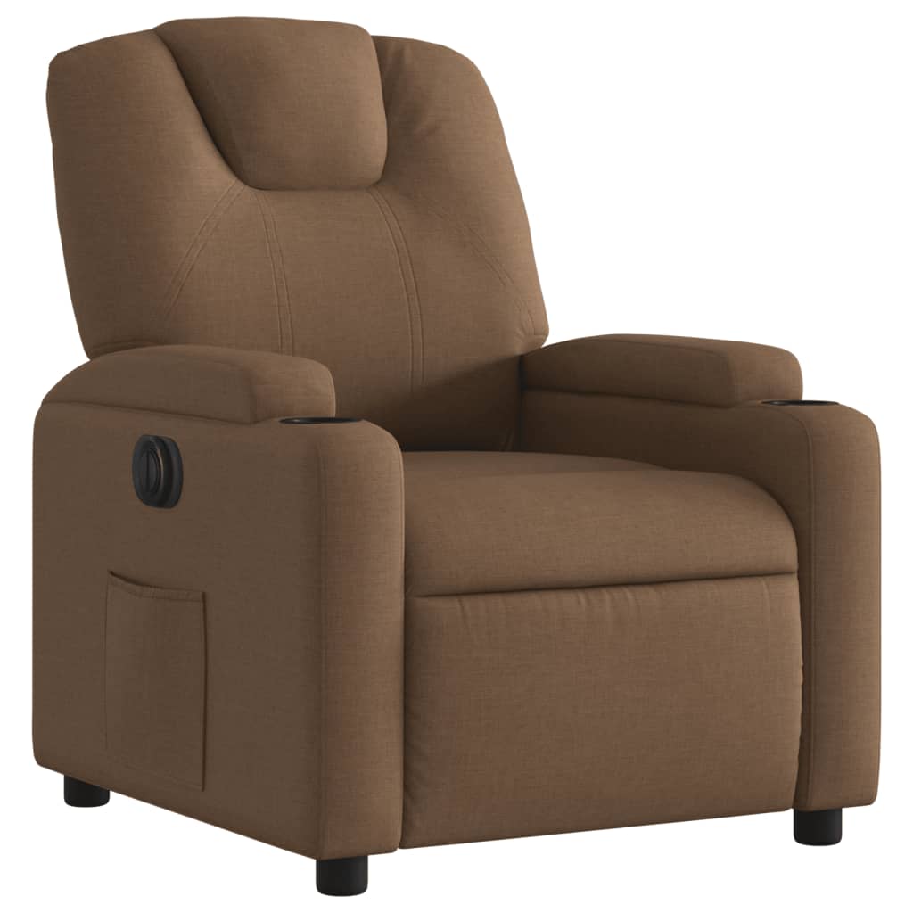 Fauteuil inclinable électrique Marron Tissu - XIOS