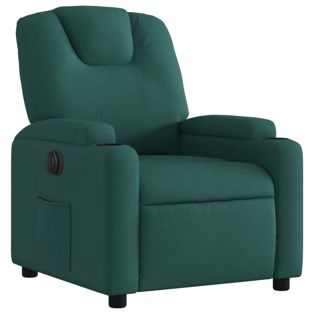 Fauteuil inclinable électrique Vert foncé Tissu - XIOS