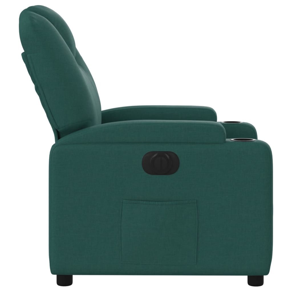 Fauteuil inclinable électrique Vert foncé Tissu - XIOS