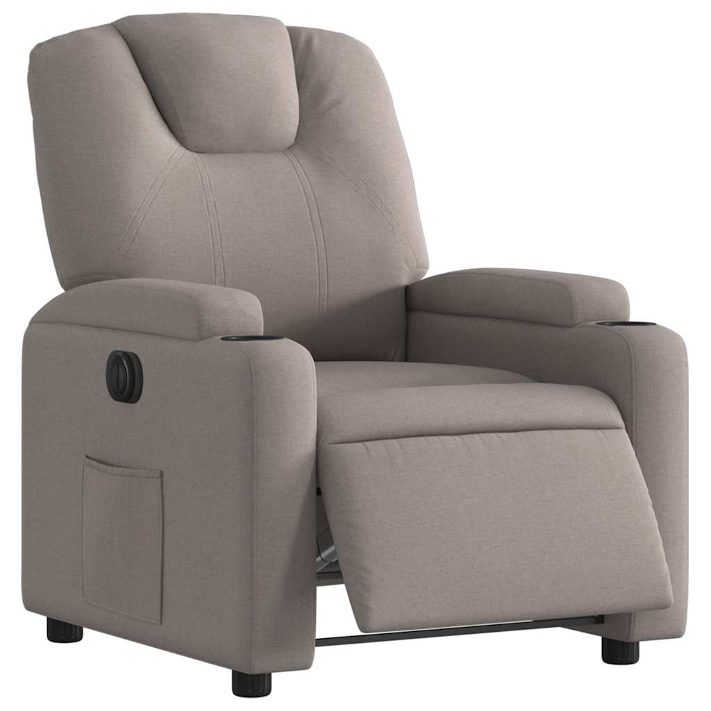 Fauteuil inclinable électrique Taupe Tissu - XIOS