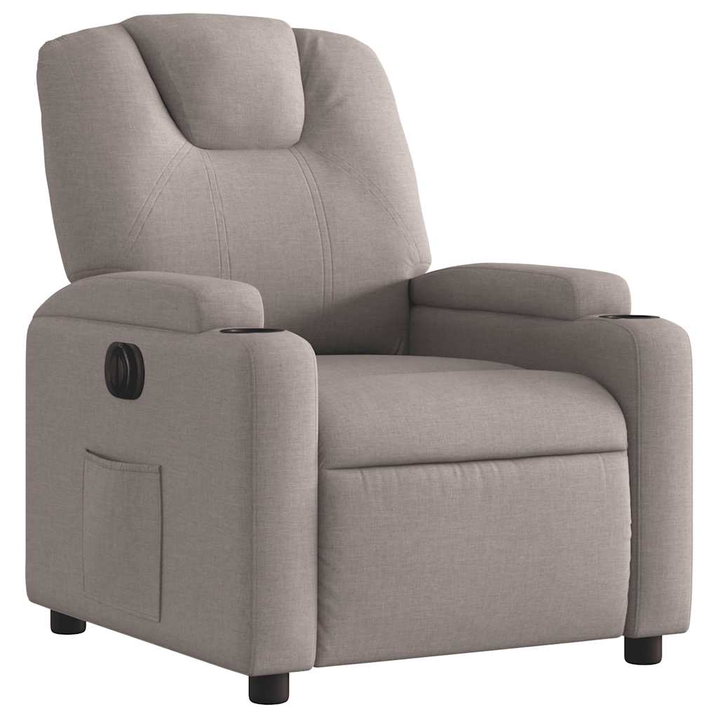 Fauteuil inclinable électrique Taupe Tissu - XIOS