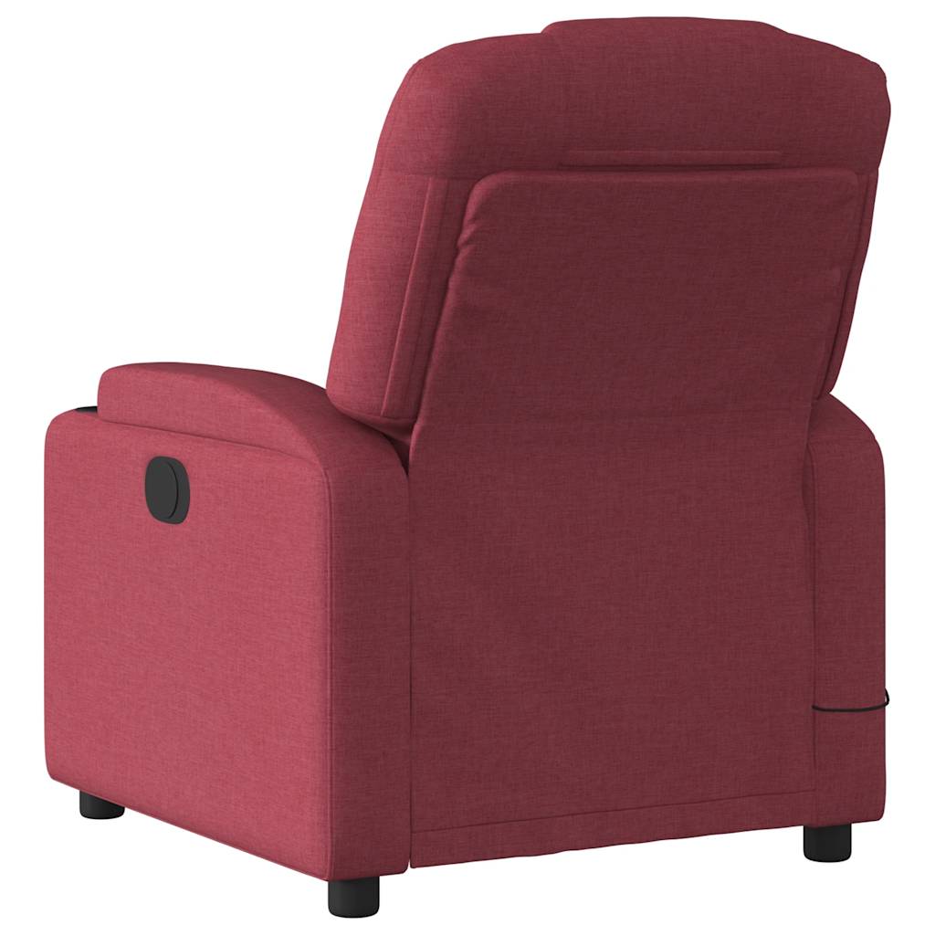 Fauteuil de massage inclinable électrique Rouge bordeaux Tissu - XIOS
