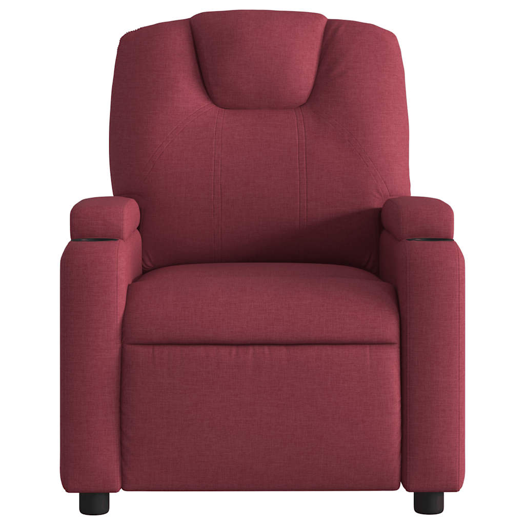 Fauteuil de massage inclinable électrique Rouge bordeaux Tissu - XIOS