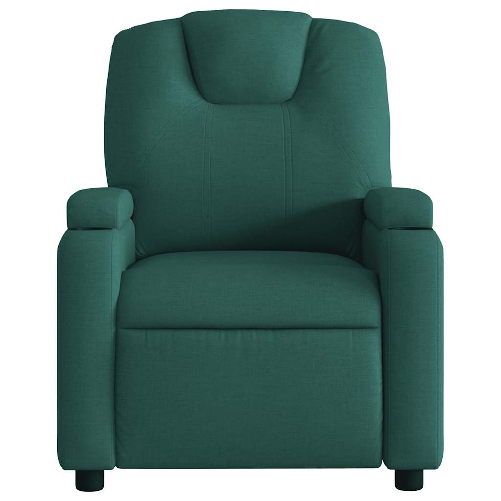 Fauteuil de massage inclinable électrique Vert foncé Tissu - XIOS