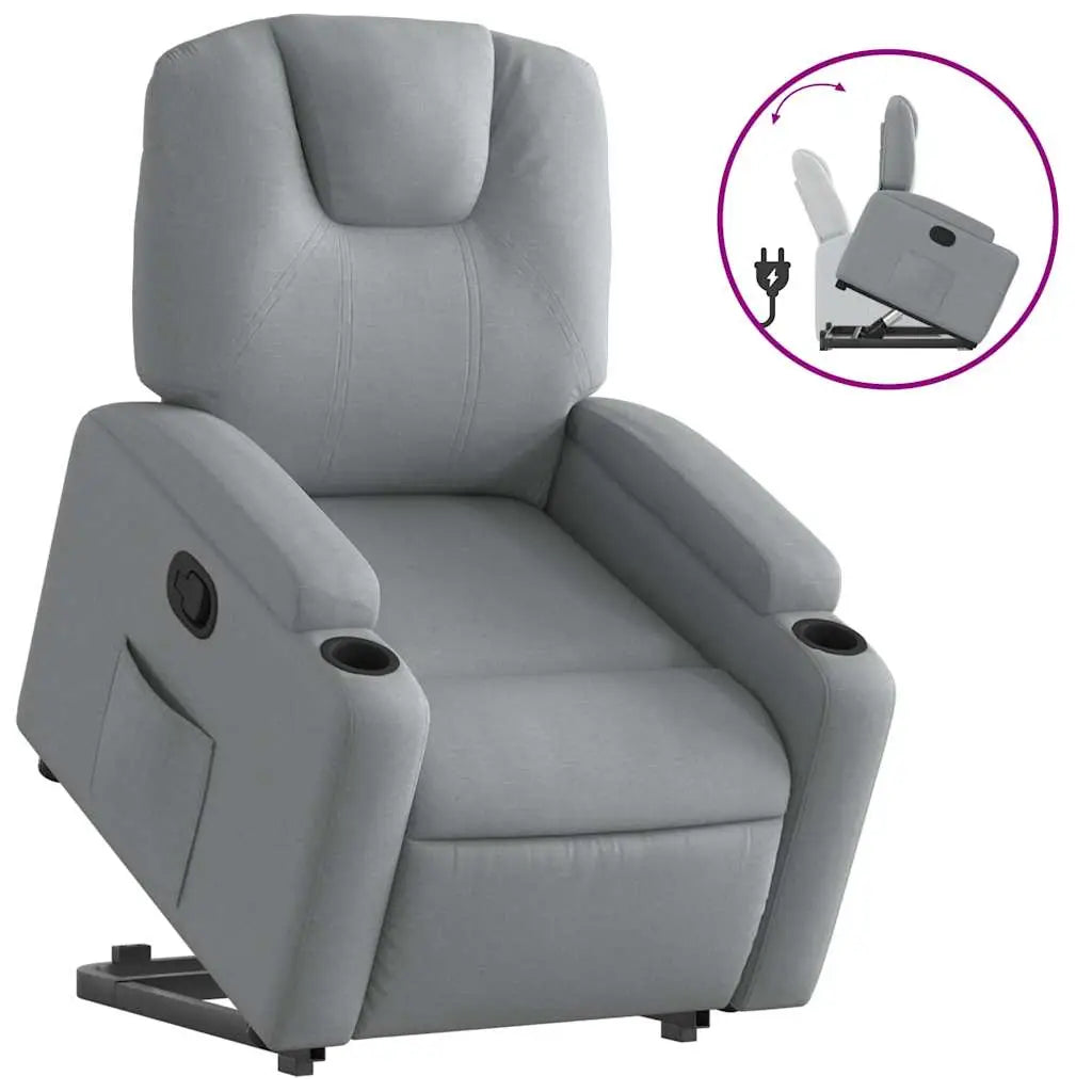 Fauteuil inclinable Gris clair Tissu - XIOS