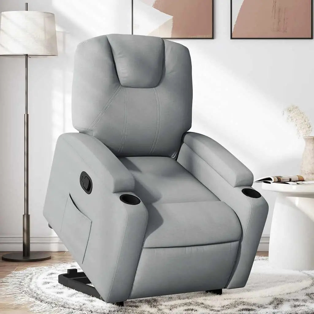 Fauteuil inclinable Gris clair Tissu - XIOS