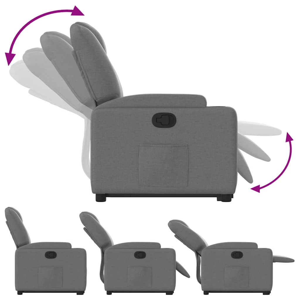 Fauteuil inclinable Gris foncé Tissu - XIOS