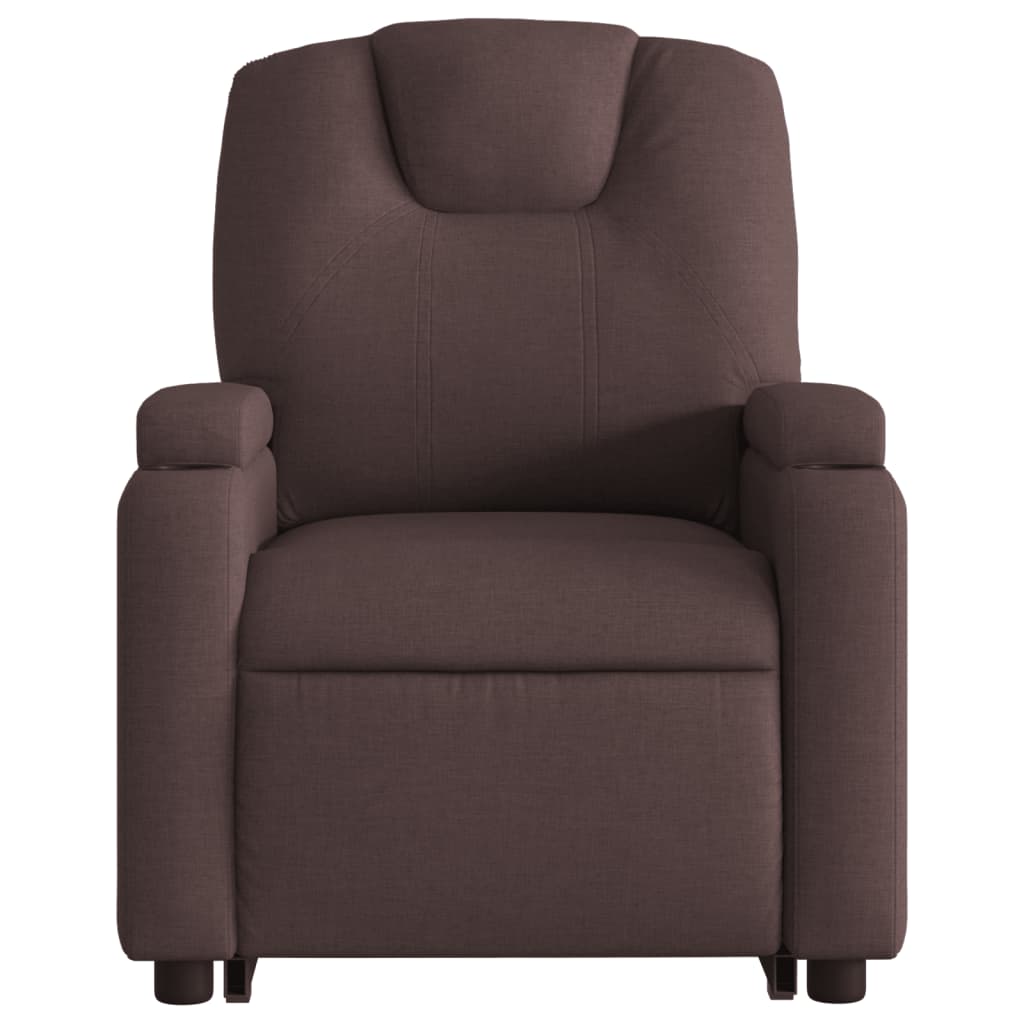 Fauteuil inclinable marron foncé tissu - XIOS