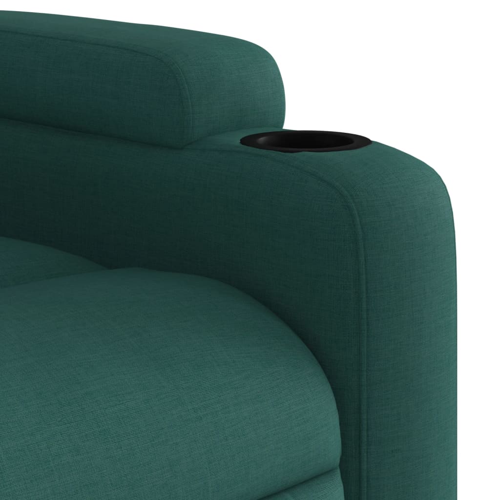 Fauteuil inclinable vert foncé tissu - XIOS