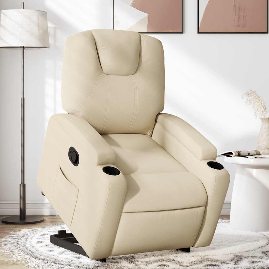 Fauteuil inclinable Crème Tissu - XIOS