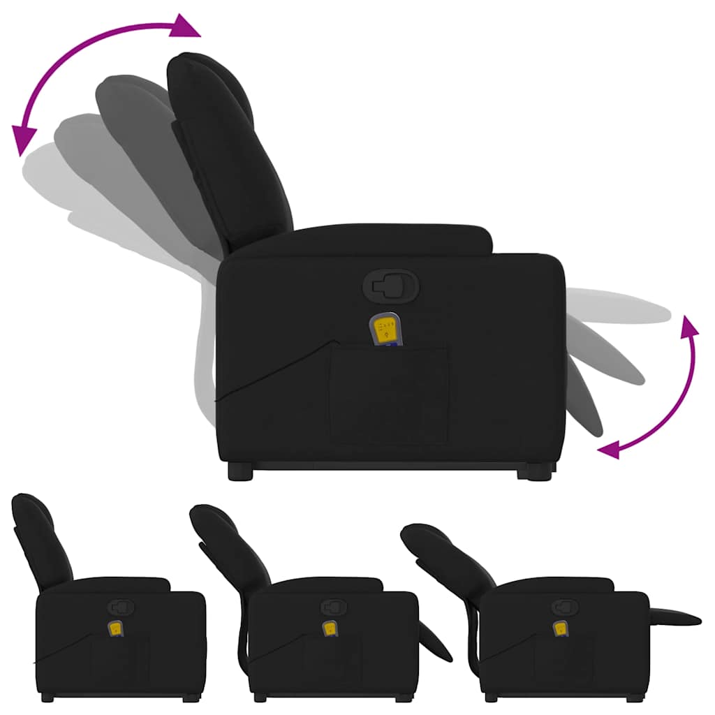 Fauteuil de massage inclinable Noir Tissu - XIOS