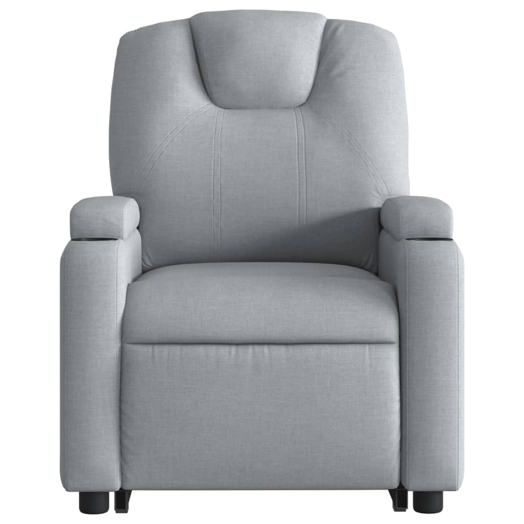 Fauteuil inclinable électrique gris clair tissu - XIOS