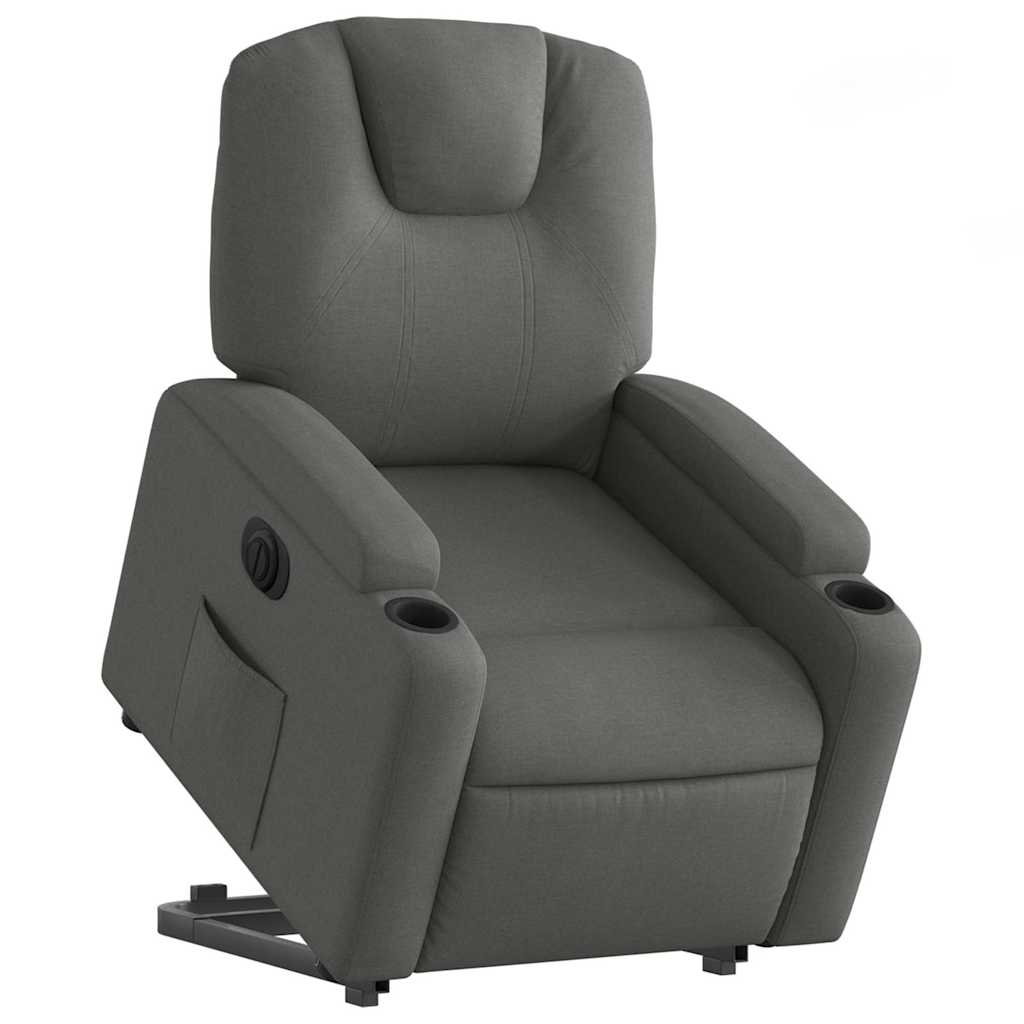 Fauteuil inclinable électrique gris foncé tissu - XIOS