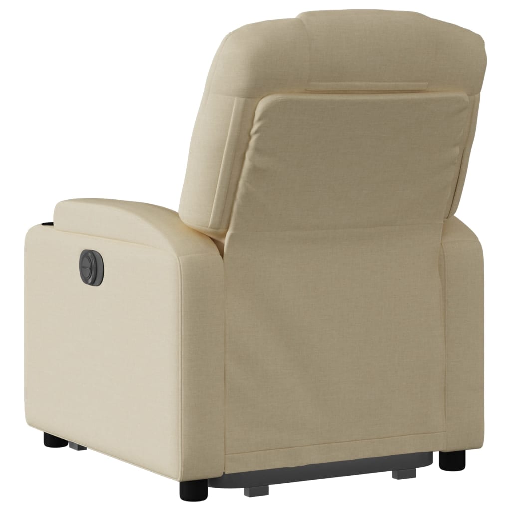 Fauteuil inclinable électrique crème tissu - XIOS