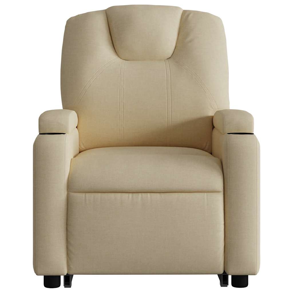 Fauteuil inclinable électrique crème tissu - XIOS